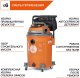 Пылесос строительный DAEWOO DAVC 6025S (2.5кВт, 60л) - фото №4