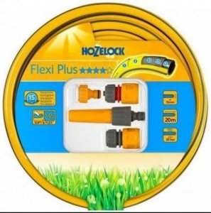 Шланг Hozelock Flexi Plus 145153 19 мм 20 м с набором коннекторов и наконечником