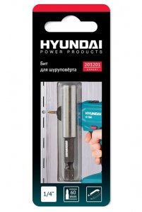 Держатель для бит Hyundai 203201 M10X60 мм