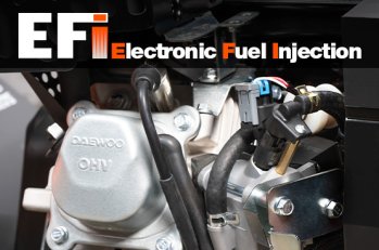EFI - система электронного впрыска топлива. Обеспечивает подачу необходимого количества топлива в зависимости от нагрузки и температуры, обеспечивая: - увеличение мощности двигателя; - сокращение расхода топлива; - стабильность работы двигателя при изменении нагрузки; - легкий запуск при отрицательных температурах, без регулировок воздушной и топливной заслонок.