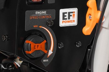 Позволяет выбрать подходящие для работы обороты двигателя. А система EFI будет их поддерживать во время работы, как круиз контроль на автомобиле, обеспечивая оптимальную мощность и расход топлива.